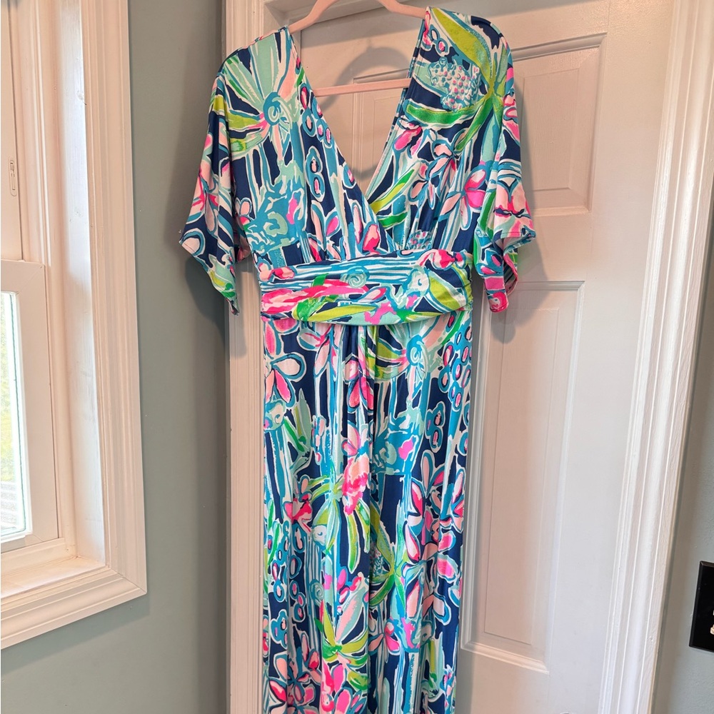 Lilly Pulitzer Parigi Maxi Dress Jungle Hoppin M